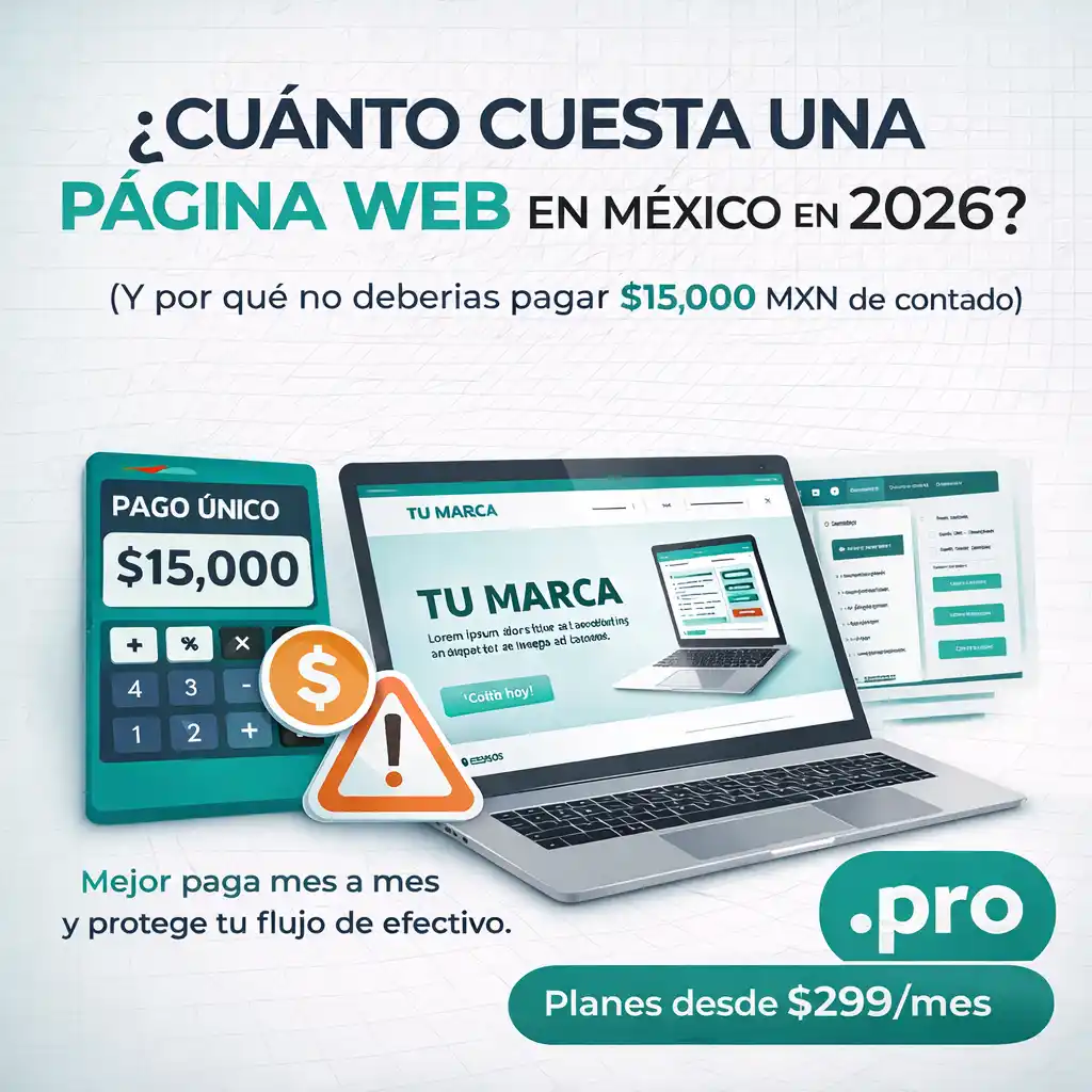 ¿Cuánto cuesta una página web en México en 2026? (Y por qué no deberías pagar $15,000 de contado)